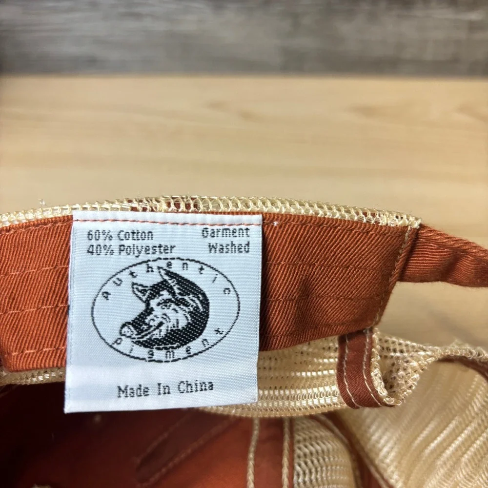 Camp Saint Christopher Hat Cap Strap Back‎ Orange Adjustable